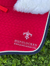 Original Hufglocken Dressage Pads - Red & Navy/White